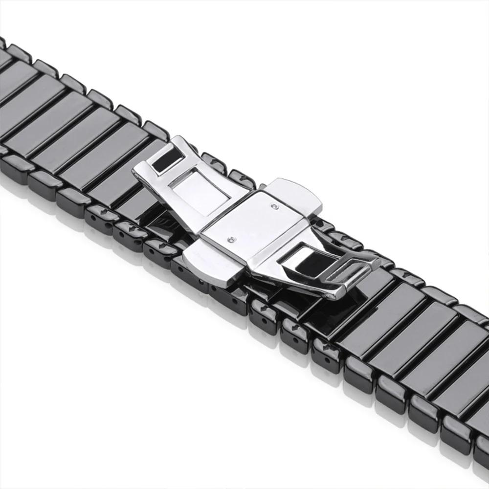 Ceramic Strap for Apple Watch Band 46mm 42mm 45mm 44mm 42mm Ultra 2 49mm 40mm 41mm Watchband iWatch Series 10 9 8 7 6 5 SE Strap