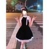 Pure Desire Temperament High Waist and Thin Bow Sleeveless High-end Dress Small Black Short Skirt
