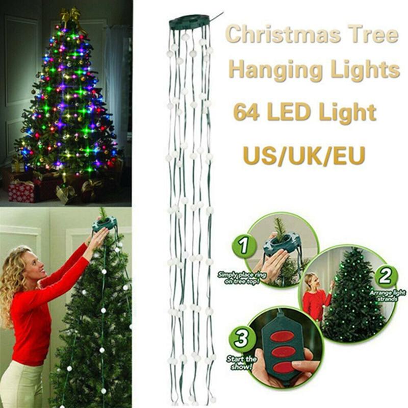 Hanging Star Tree Lights LED 64 Dazzler Christmas Tree Decor Shower