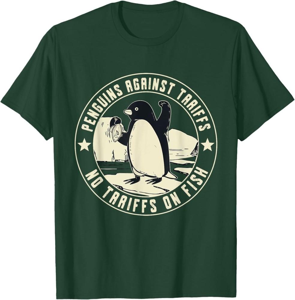 

Penguins Protest Against Funny Penguin Tariff Unisex T-Shirt S