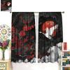 Japanese Curtains Cherry Blossom Sunrise Crane Asian Style Window Drapes Living Room Bedroom Darkening Made Of Polyester Area Treatment