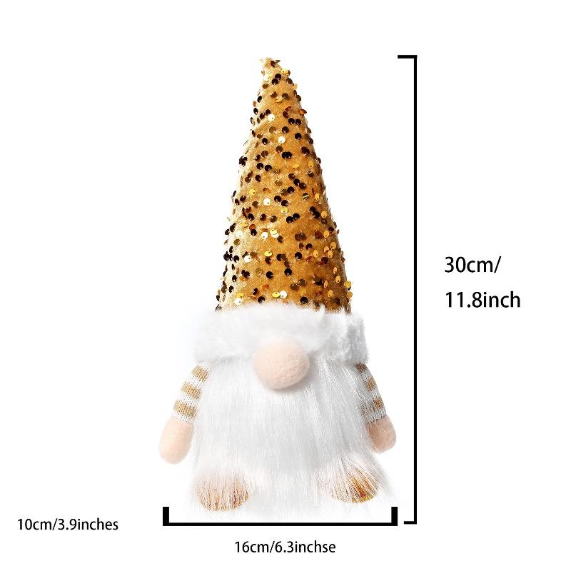 Gnome 30cm Christmas Decorations Light Up Christmas Gnomes Plush Doll Ornaments Knited Elf Dwarf Gift Home Table Decor