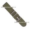 Regnbuefarget klokkereim i lerret og nylon i koreansk stil (18/20/22/24 mm) for Apple Watch