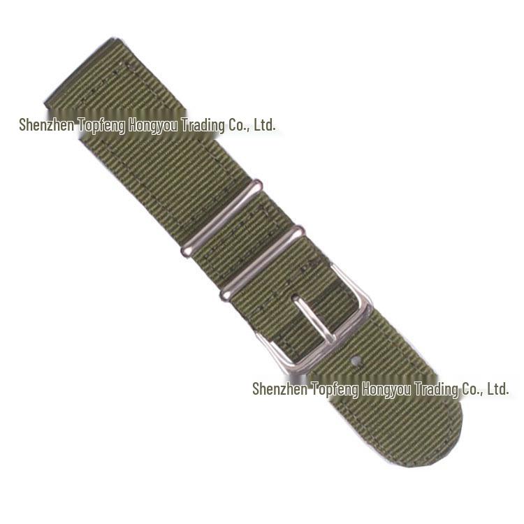 Regnbuefarget klokkereim i lerret og nylon i koreansk stil (18/20/22/24 mm) for Apple Watch
