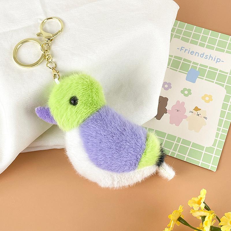 10Cm Lovely Mini Bird Plush Toys Cute Parrot Bag Keychain Pendant Xmas Gifts Girl