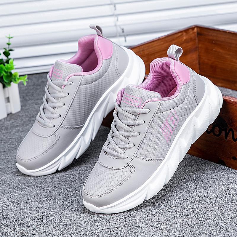 Fashion Spring and Autumn Ladies Daily Women's Shoes Casual Sports Korean Fashion Breathable Flat Bottom Running Light Travel Sneakers