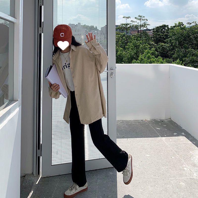 Women's Mid-Length Corduroy Jacket - Gentle Spring/Autumn 2022 Style
