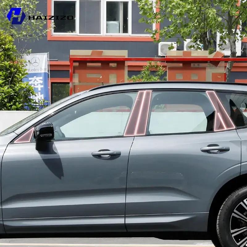 For Volvo XC60 2018-2025 B/C pillar protective sticker TPU transparent protective film anti scratch and anti fingerprint refit