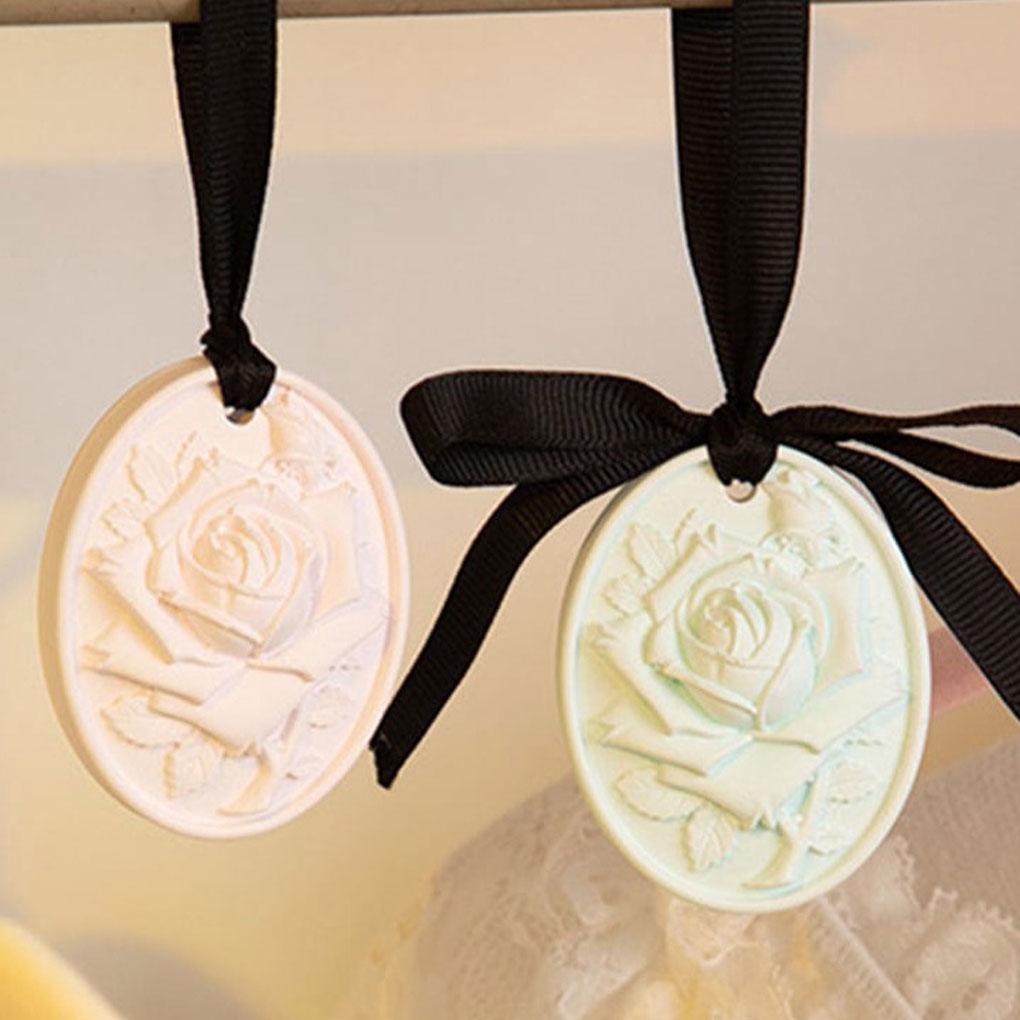 Silicone Rose Pattern Pendant Mold Portable Decorative Resin Scented Candle Ornament Mould Molding Tool Accessories