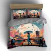 Elegant Cityscape Illustration. Bedding Duvet Cover Sets Duvet Covers Pillowcases Gifts (1 * Duvet Cover 2 * Pillowcases, Without Duvet Insert)