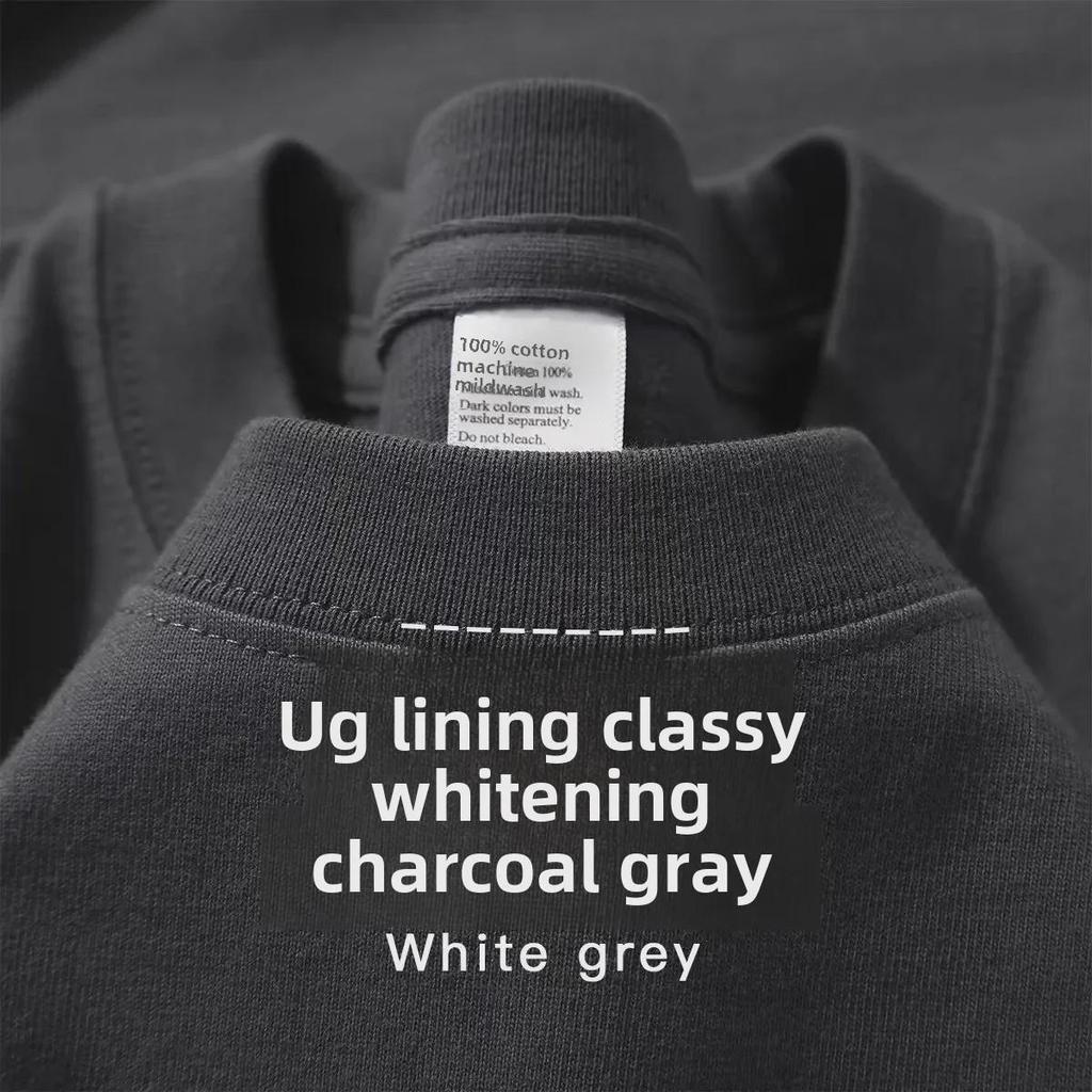 320g Heavyweight White Cotton Short-Sleeve T-Shirt for Men and Women - Thick, Non-Transparent, Loose Fit, Perfect for Summer. 