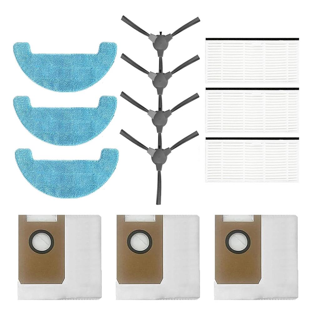 For Loorow AT800 Robot Vacuum Parts Kit With Side Brushes Filters Mop Pads And Dust Bags Replacement Accessories Set