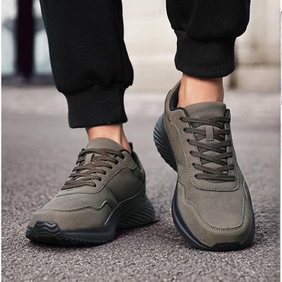 Herbst atmungsaktive Lederschuhe Dicksohlige Freizeitsneaker Herren Mode Sportschuhe Outdoor rutschfestes Wanderschuhwerk Zapatos