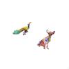 Peacock Dog Sculpture Figurine Decorative Garden Ornament Crafts Statue Multicolor Collectible