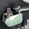 Wall Mounted Hair Dryer Holder Compartment Design Detachable Hair Dryer Hanger Storage Rack for