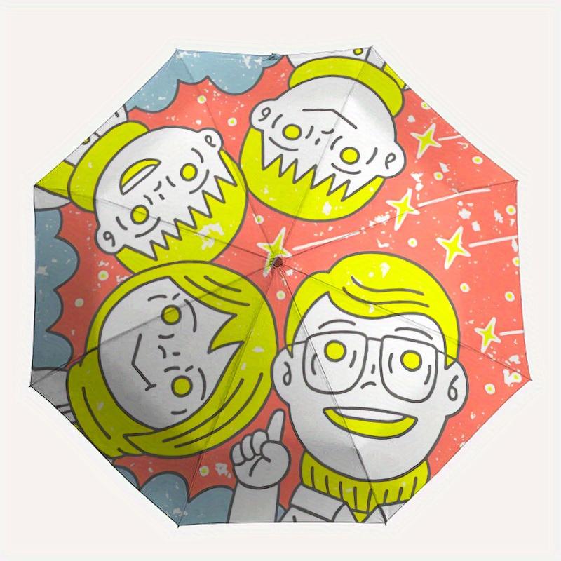 

1pc Cartoon CharactersAutomatic Open/close, All-Season Portable Folding Umbrella for Friends, Travel, Everyday, Events, Durable Frame yy250806101