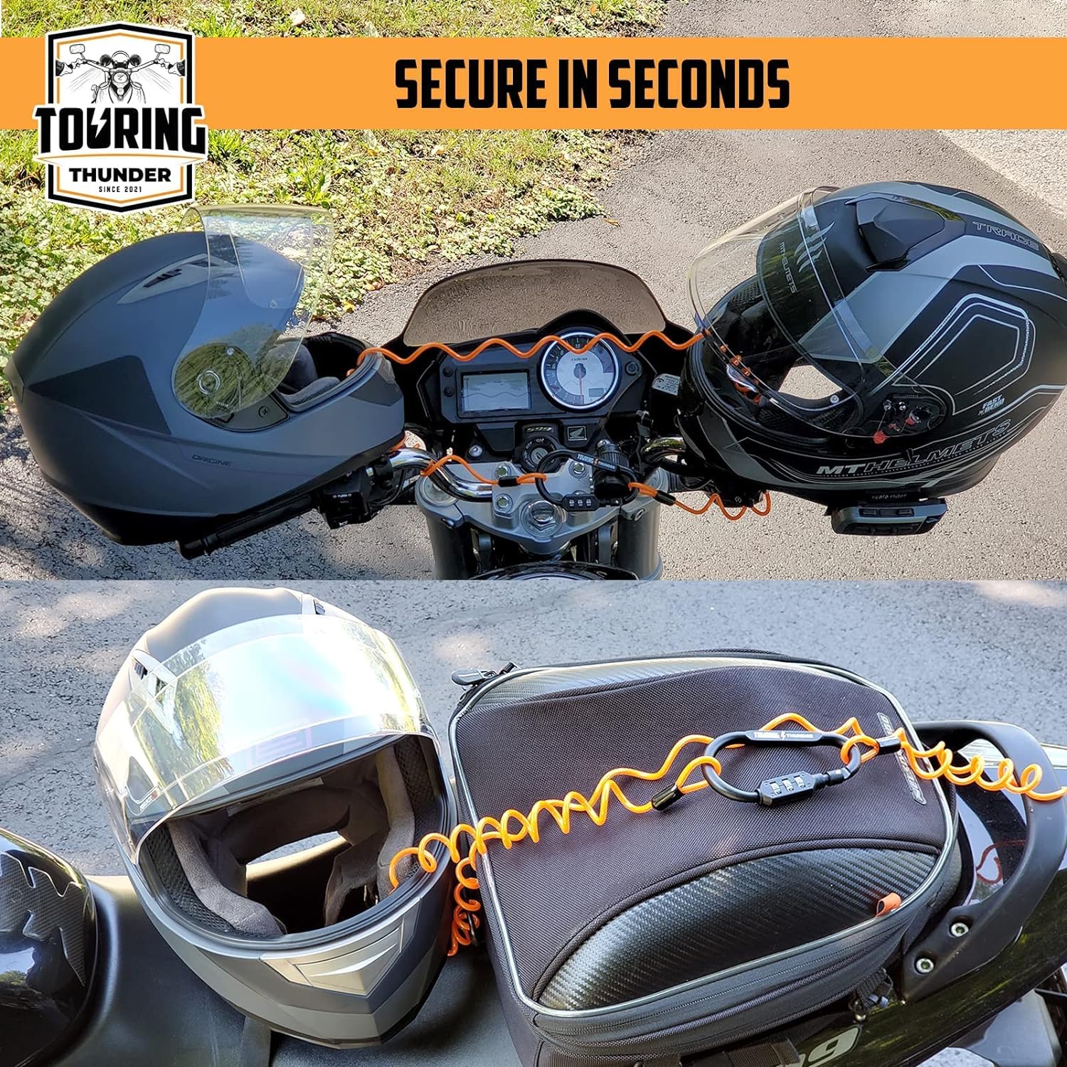 Замок для мотоциклетного шлема — комбинированный карабин с высокой степенью защиты — фото 5