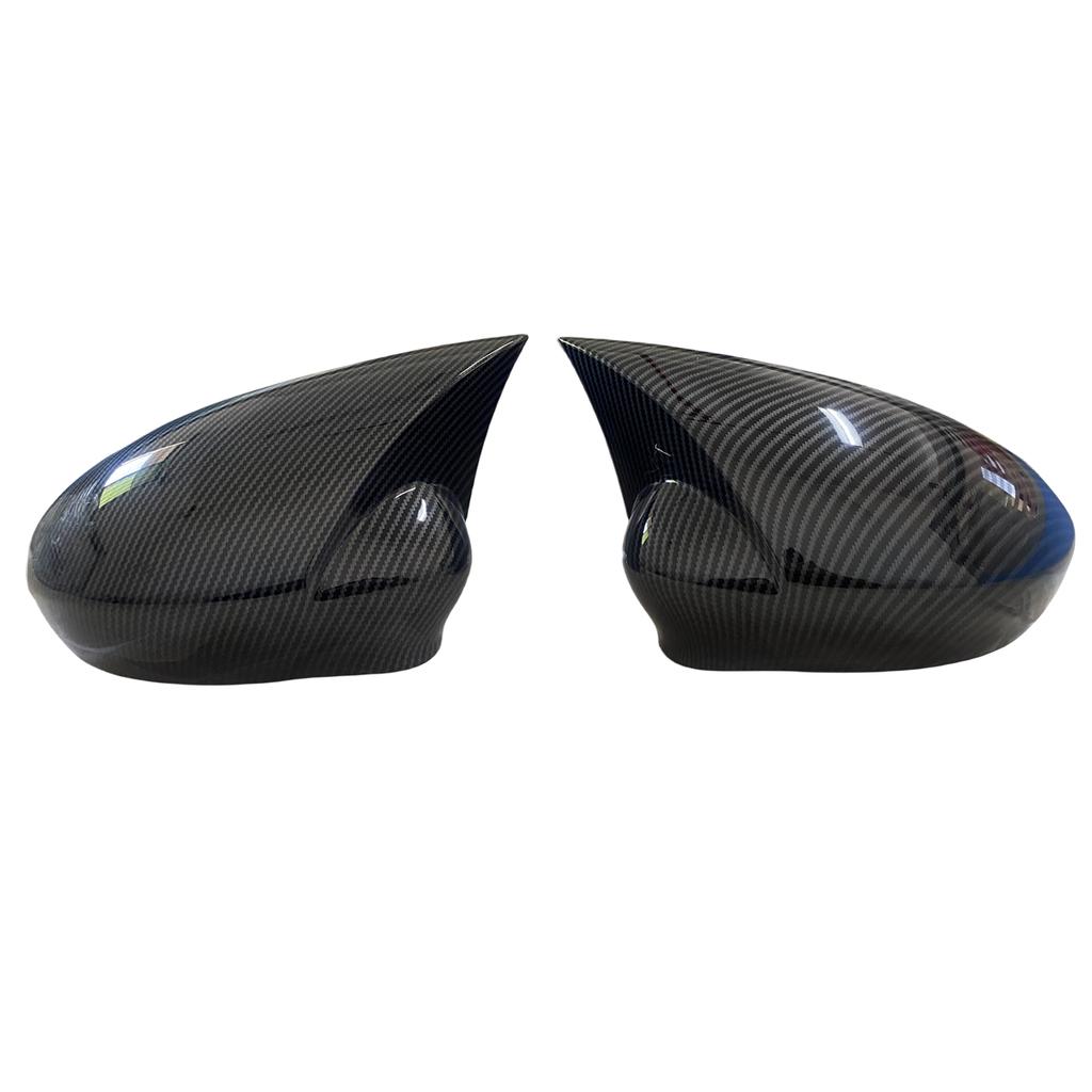 Pair Horn Side Wing Mirror Cover Caps For Fiat 500 500c 2007- Rearview Mirror Cover Shell Case Trim Add on Car Accessories
