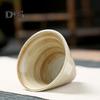 100ML lejek z surowej ceramiki filiżanka kawy z podstawą żaroodporny, ręcznie robiony styl japoński Latte Cappuccino herbata Espresso kubek stożkowy prezent urodzinowy