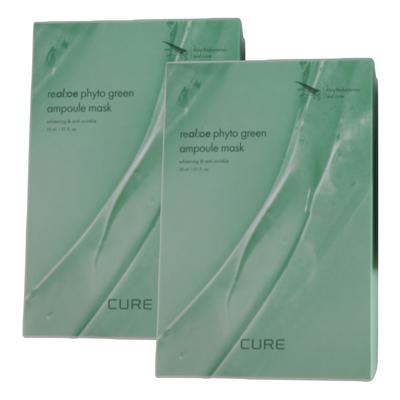 Kim Jeong-moon Aloe La Sense Loe Cure Realoe Phyto Green Máscara Ampola, 1 embalagem, 20 unidades