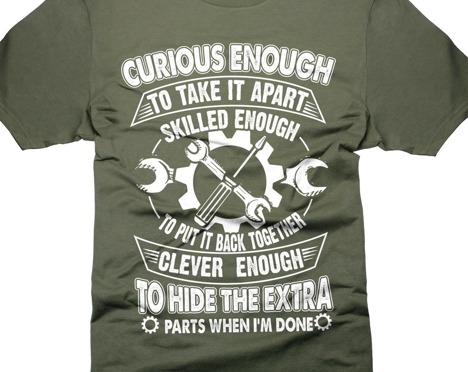 Funny Mechanic GifT-Shirt: Humorous Father s Day Handyman Tee M