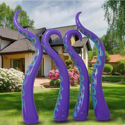 4 Pieces Halloween Inflatable Tentacles Horror Window Decorations for Front Door Outdoor
