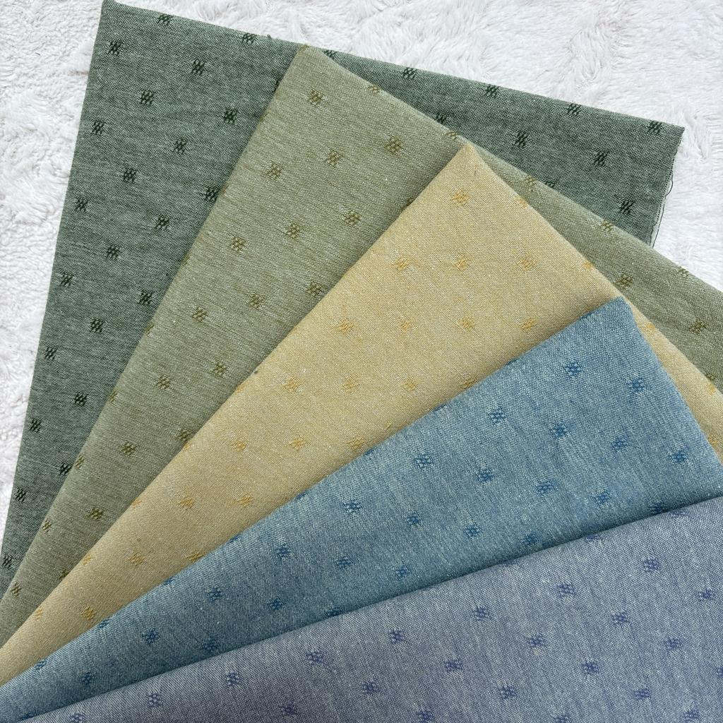 square dot DIY Japan Little Cloth group Yarn-dyed fabric,for sewing Handmade Patchwork Quilting yarn-dyed first dye woven cotton