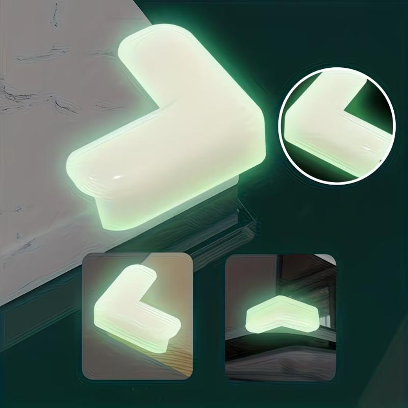 4Pcs Glow-In-The-Dark Pvc Corner Protectors Luminous Table Protectors Furniture Corner Guards & Edge Safety Bumpers Cushion