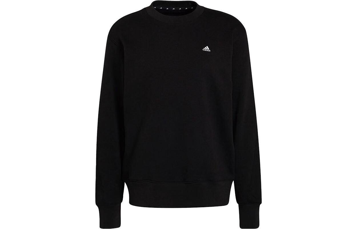 Adidas Sweatshirts Men s Black Crew Neck Moderate Regular H45395 XS