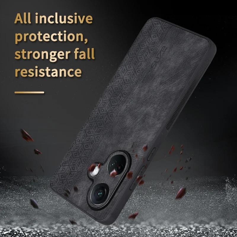 Luxury 3D Embossed Leather Case for Oppo K10 K11 K10 Pro One Plus Nord CE3 CE2 Lite Skin Feel Soft Edge Rugged Bumper Back Cover