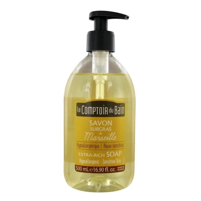 Savon Surgras - LE COMPTOIR DU BAIN - Marseille - 500 Ml - Hypoallergénique - Pour Adultes
