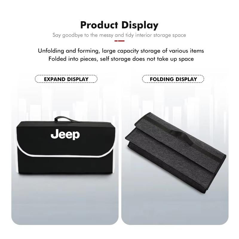 Jeep Car Trunk Organizer Box Large Capacity Folding Storage Bag For Jeep Grand Cherokee Compass Patriot Liberty Rubicon XJ Trail