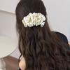 Pleated Cloud Bubble Hair Accessory Polka Dot Floral Grab Clip, Sweet Girl Atmosphere Banana Hair Clip