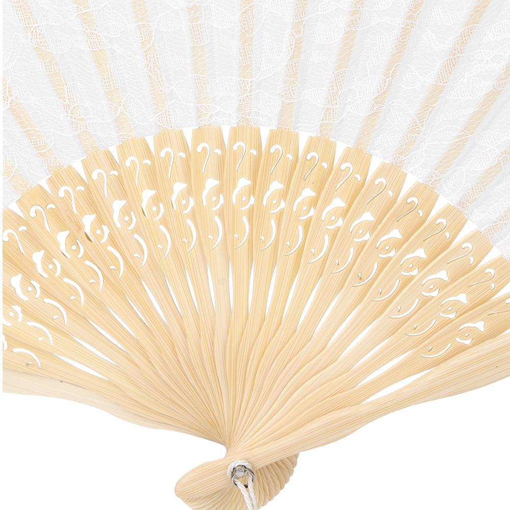 Double Layer Vintage Janpanese Style Lace Hand Folding Fan for Women Performance Gifts Party