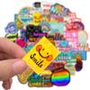 50 Inspirational Ins English Phrases Graffiti Stickers Suitcase Motorcycle Trolley Case Notebook Waterproof Personality