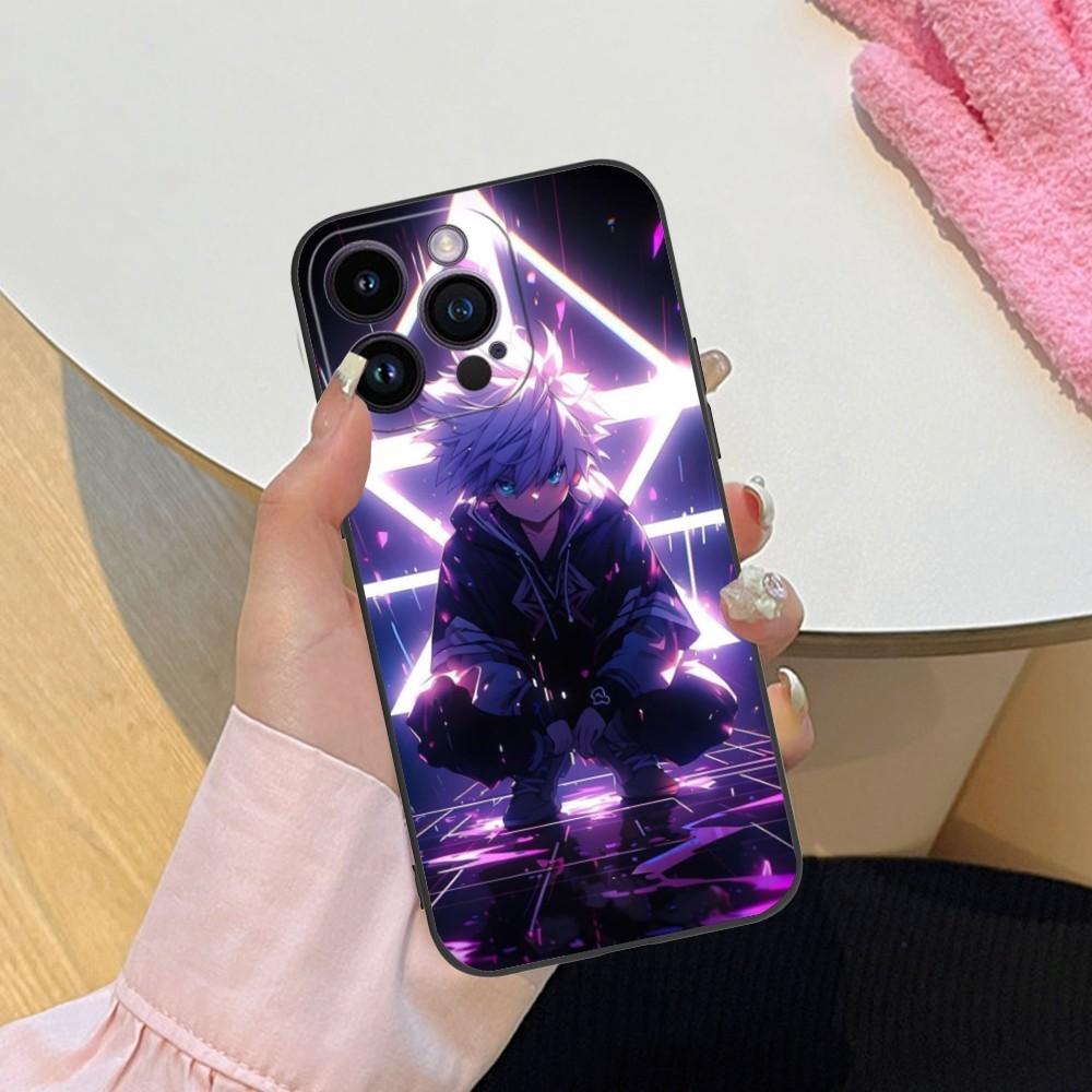 Hunter Killua Mobile Cell Phone Case for iPhone 15 14 13 12 11 X XR XS 8 7 Pro Max Plus Mini Black Soft Phone Cover Funda