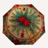 Christmas Poinsettia & Pine Branches PlateUmbrella, Portable 3-Fold Compact Umbrella,Christmas Gift ES583