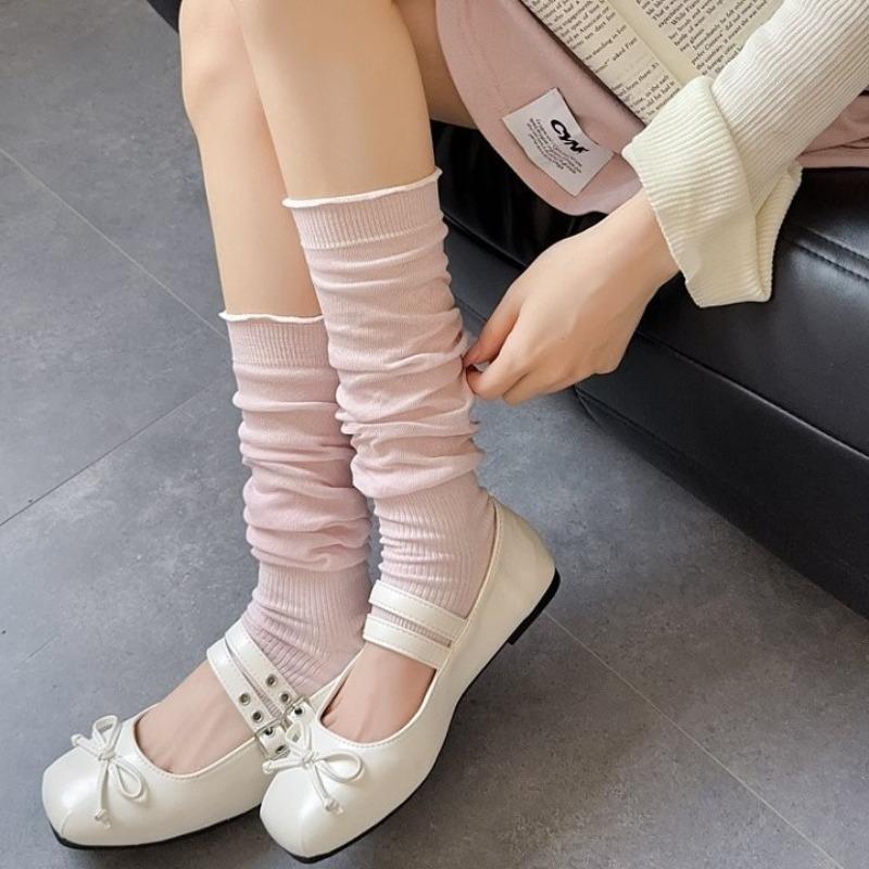 Summer Thin Breathable Leg Warmers Foot Cover Ballet Style Sweet Girls Ruffle Socks Stockings Jk Lolita Leg Warmers Loose Socks