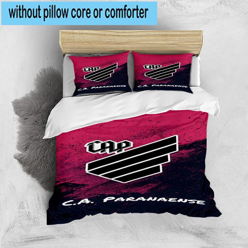 3pcs Athletico Paranaense Printed Bedding Set Duvet Cover Closure Includes 1 Duvet Cover & 2 Pillowcases Bedding Sets Home Decor Gifts