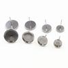 ( Never Fade ) 6 8 10 12mm 10pcs/lot Thicken Stainless Steel Earring Studs,Earrings Blank/Base,Fit 6 8 10 12mm Glass Cabochons
