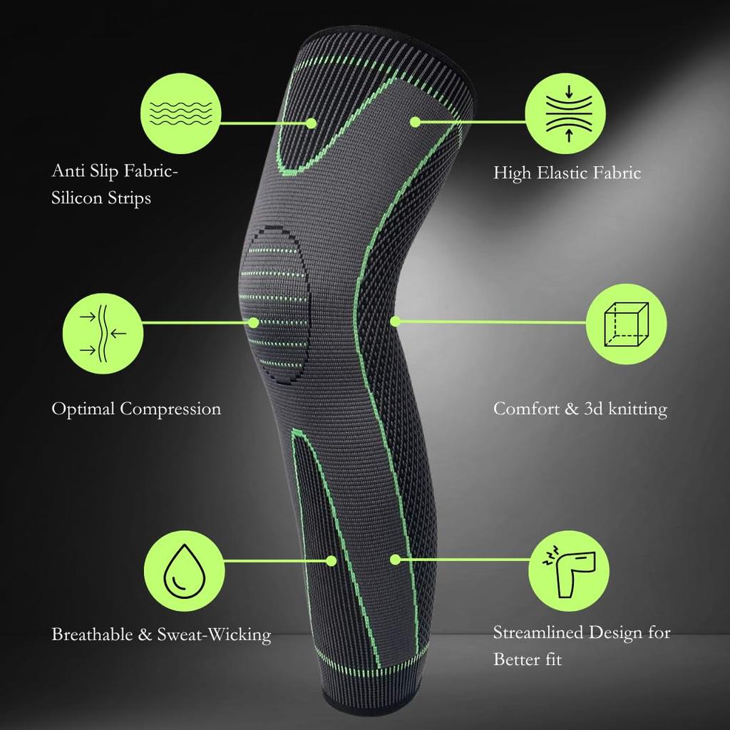 Sports Basketball Elastic Compression Knee Leg Sleeve for Joint Pain Relief