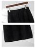 Stylish Thick Pure Cashmere Brushed Knit Slimming Skirt