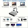 4in1 Type C to HDTV VGA USB 30 and Digital AV Multiport Adapter Hub with PD Charging Port Compatible for Multiple Devices