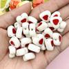 High quality 60pcs 14.4*12.9mm Acrylic Jewelry DIY Jewelry Accessories For Bracelet Earring Making Loose Beads Two Color Beaded Materials Love Heart
