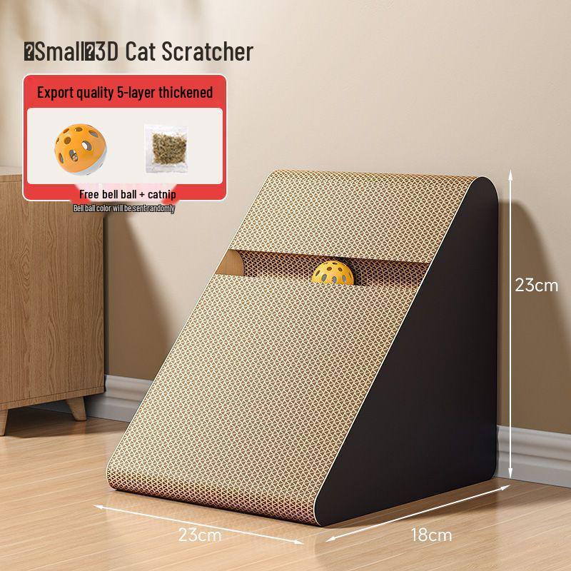Vertical Wall-Mounted Cat Scratching Board and Bed - Durable, Non-Shedding Toy for Self-Amusement and Claw Maintenance.