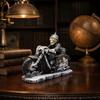 Creative Skull Motorcycle Figurine Halloween Party Desktop Ornament Decorative Craft Sculpture for Home Office Table Display