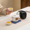 Reise-Teeset für den Außenbereich Keramik Kung Fu Teeset Tragbare Teegeschirrsets Teekanne Teetasse Wasserinfuser Tee Wasserabscheider Filterkanne
