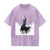 Hot Anime JoJos Bizarre Adventure Pucci Enrico Graphic Tee Men Washed Cotton Tshirt Casual Tshirt Harajuku Vintage T Shirt