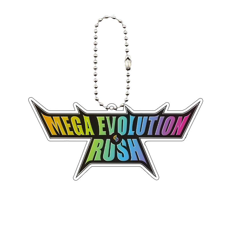 

Anime Cartoon PKM Mega Evolution Rush Acrylic Keychain Keyring Fashion Bag Ptcg Logo Double-sided Pattern Charm Pendant Gift Toy about 5cm