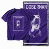 G59 Purple Cotton Men's Streetwear Dog GraphicT-shirt |  Big Size Cool Vintage O-neck Men's Tee Tshirt